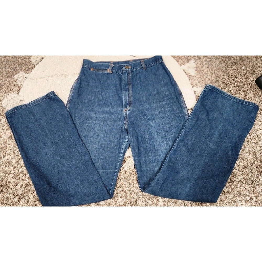 Wrangler Womens High Waist Hippie Jeans 70's Coin Pocket Made In USA Sz 30X33 - Picture 1 of 10